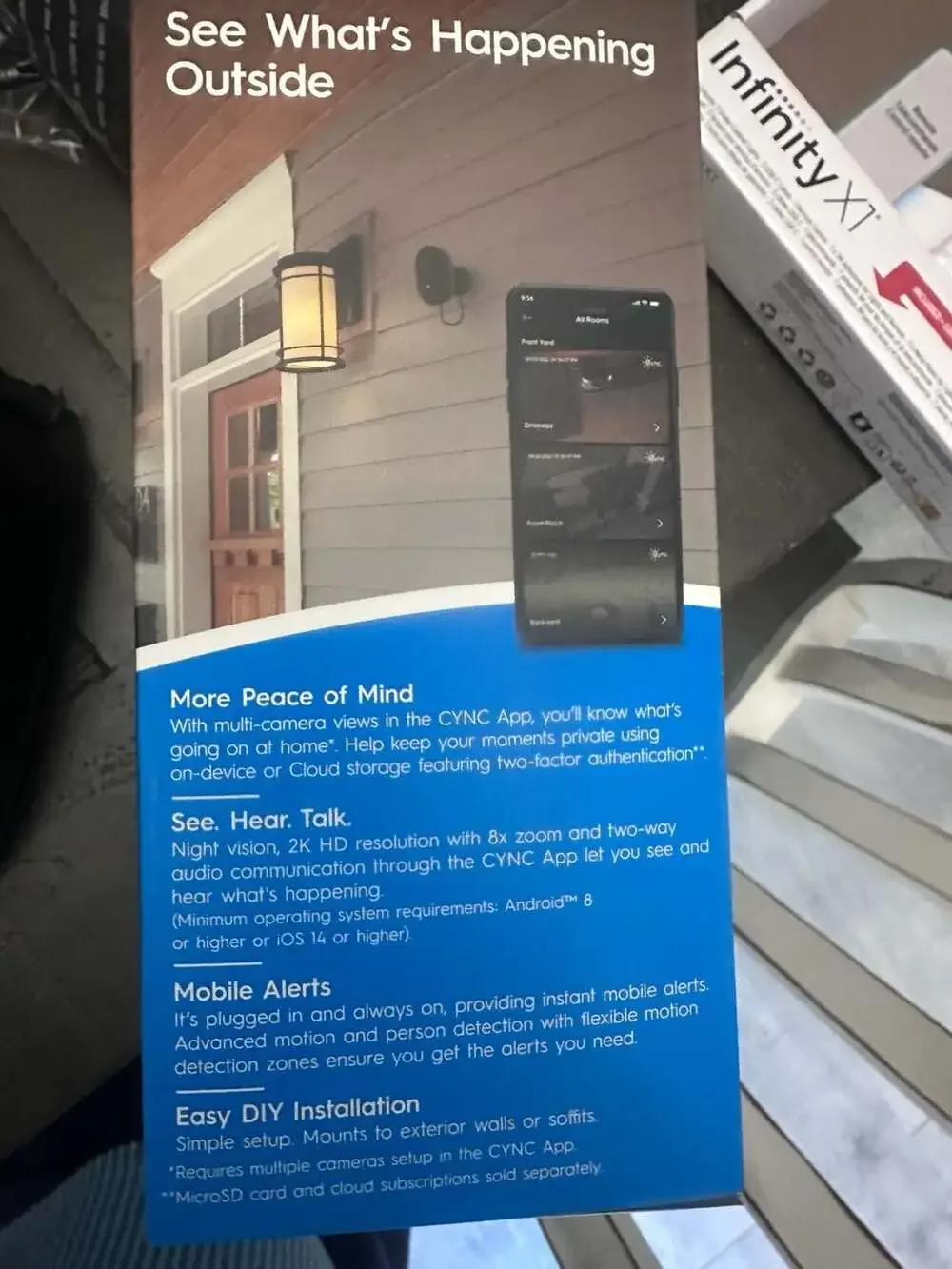 GE Cync Outdoor Wired Smart Camera 2K HD Resolution